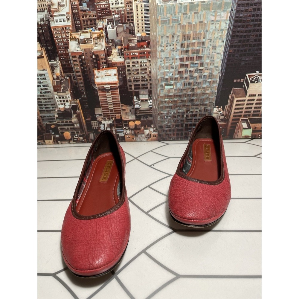 Trask Women's  Red Leather Slip On Flats Size 6 -6.5